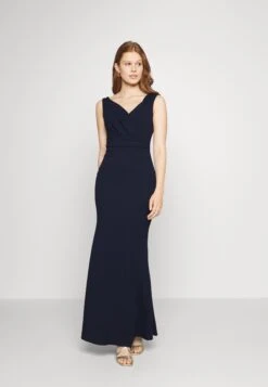 Wal G Andrew Off Shoulder Maxi Dress - Galajurk - Navy Blue