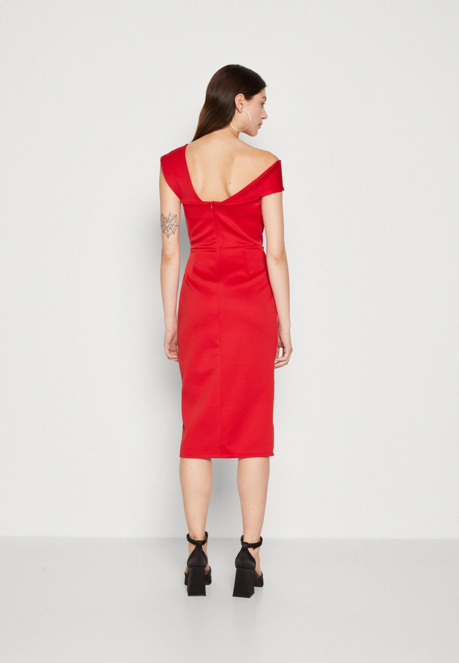 Wal G Delila Strap Midi - Jerseyjurk - Red 5 Wal G Delila Strap Midi - Jerseyjurk - Red - Afbeelding 3