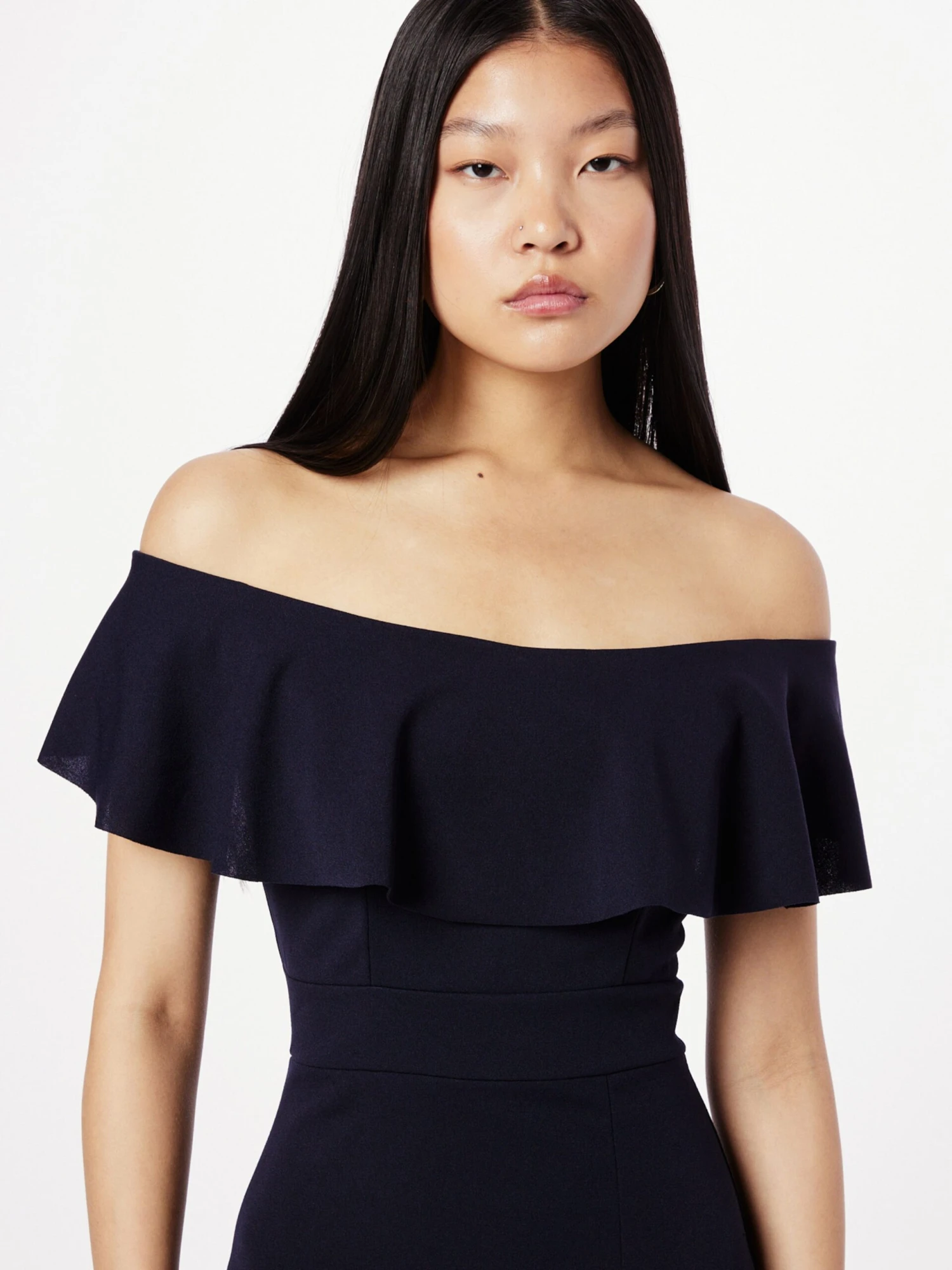 Wal G Midi Jurken Jurk CAMILLE Dames Navy 4 Wal G Midi Jurken Jurk CAMILLE Dames Navy - Afbeelding 2