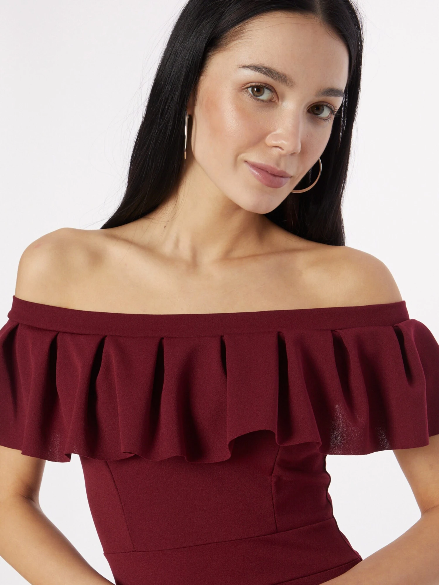 Wal G Mini Jurken Jurk HIMANI Dames Wijnrood 4 Wal G Mini Jurken Jurk HIMANI Dames Wijnrood - Afbeelding 2