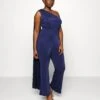 Holly Cape Sleeve - Jumpsuit - Navy Blue 1 Holly Cape Sleeve - Jumpsuit - Navy Blue -Wal G 14989a7e1e294878ad2283219f334b71