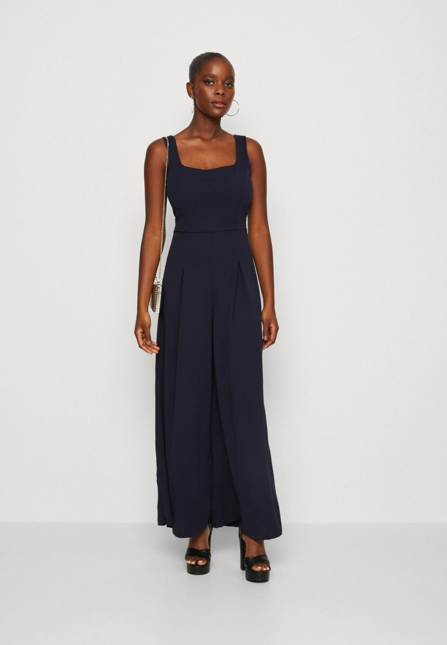 Wal G Rian Wide Leg Pleat - Jumpsuit - Navy Blue 4 Wal G Rian Wide Leg Pleat - Jumpsuit - Navy Blue - Afbeelding 2