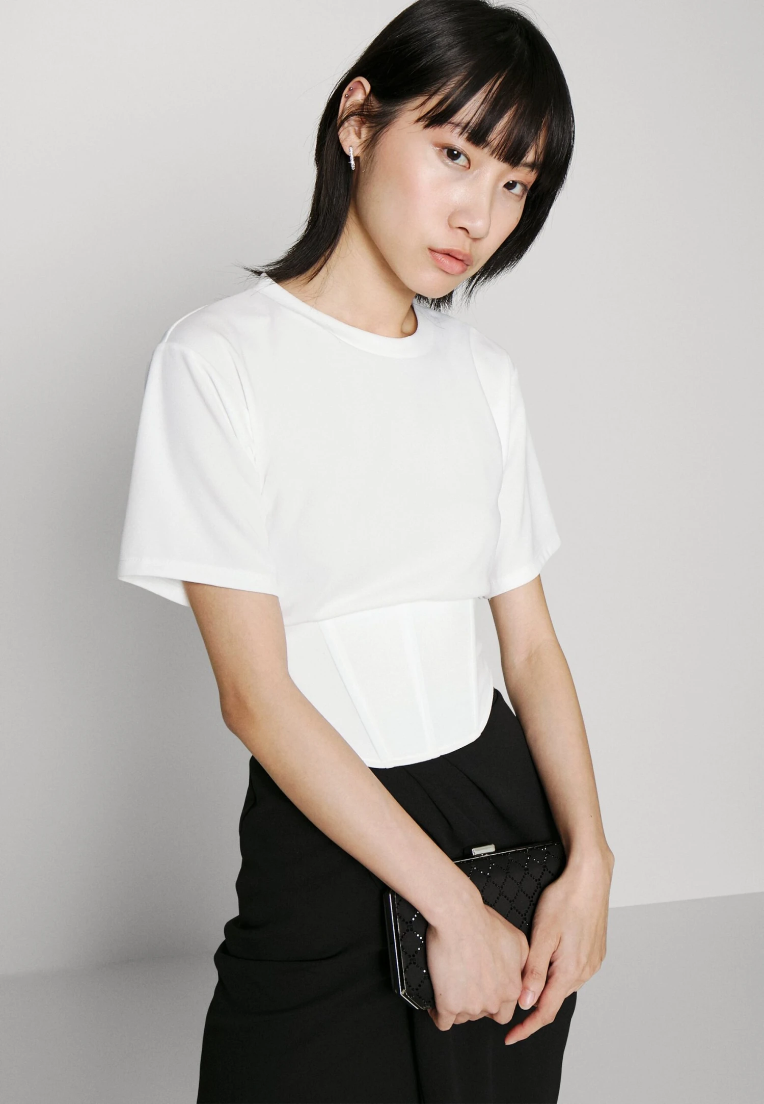 Wal G Hani Corset Top - T-Shirt Basic - White 6 Wal G Hani Corset Top - T-Shirt Basic - White - Afbeelding 4