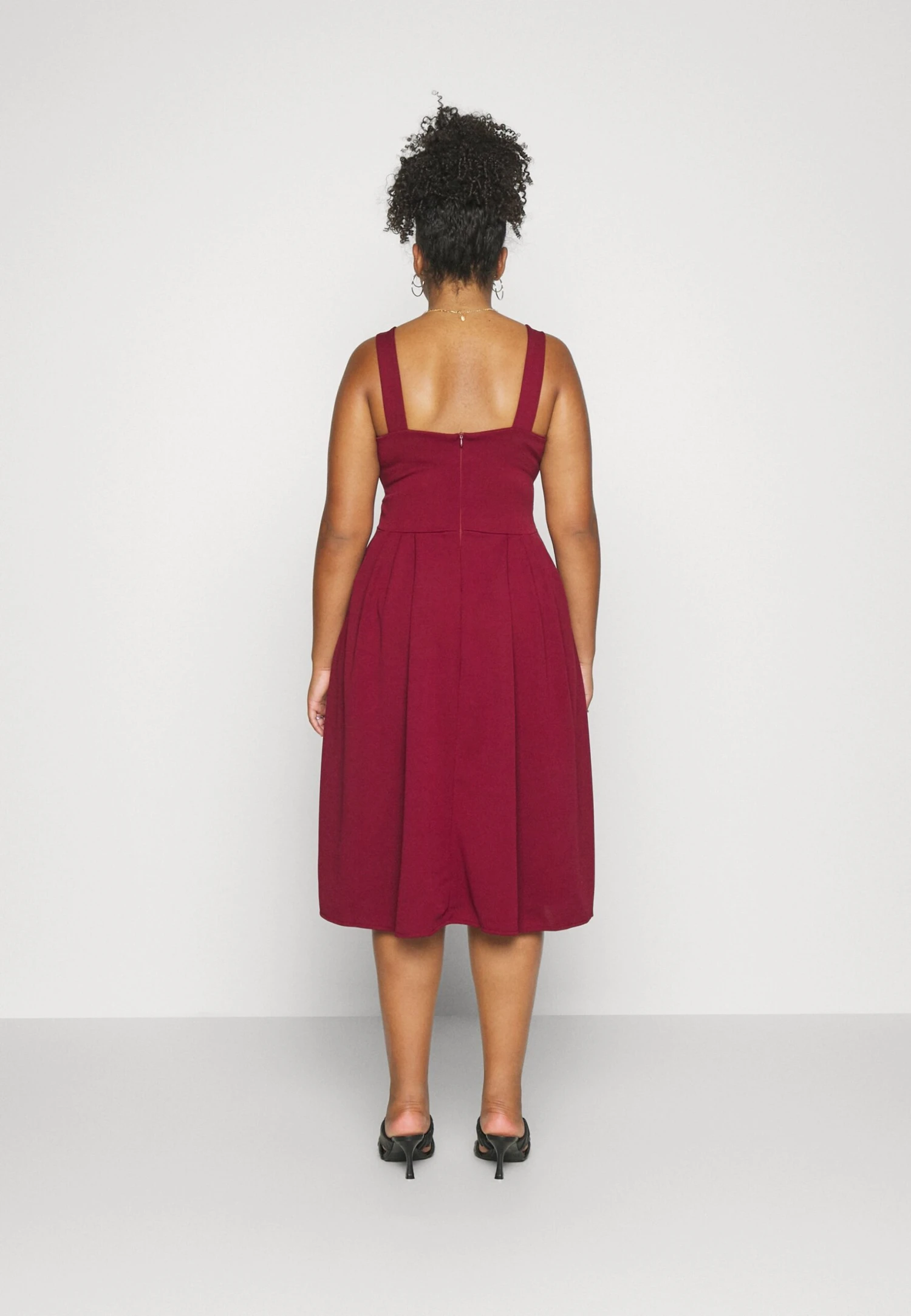 Kandy V Neck Midi - Jurk - Wine 5 Kandy V Neck Midi - Jurk - Wine - Afbeelding 3