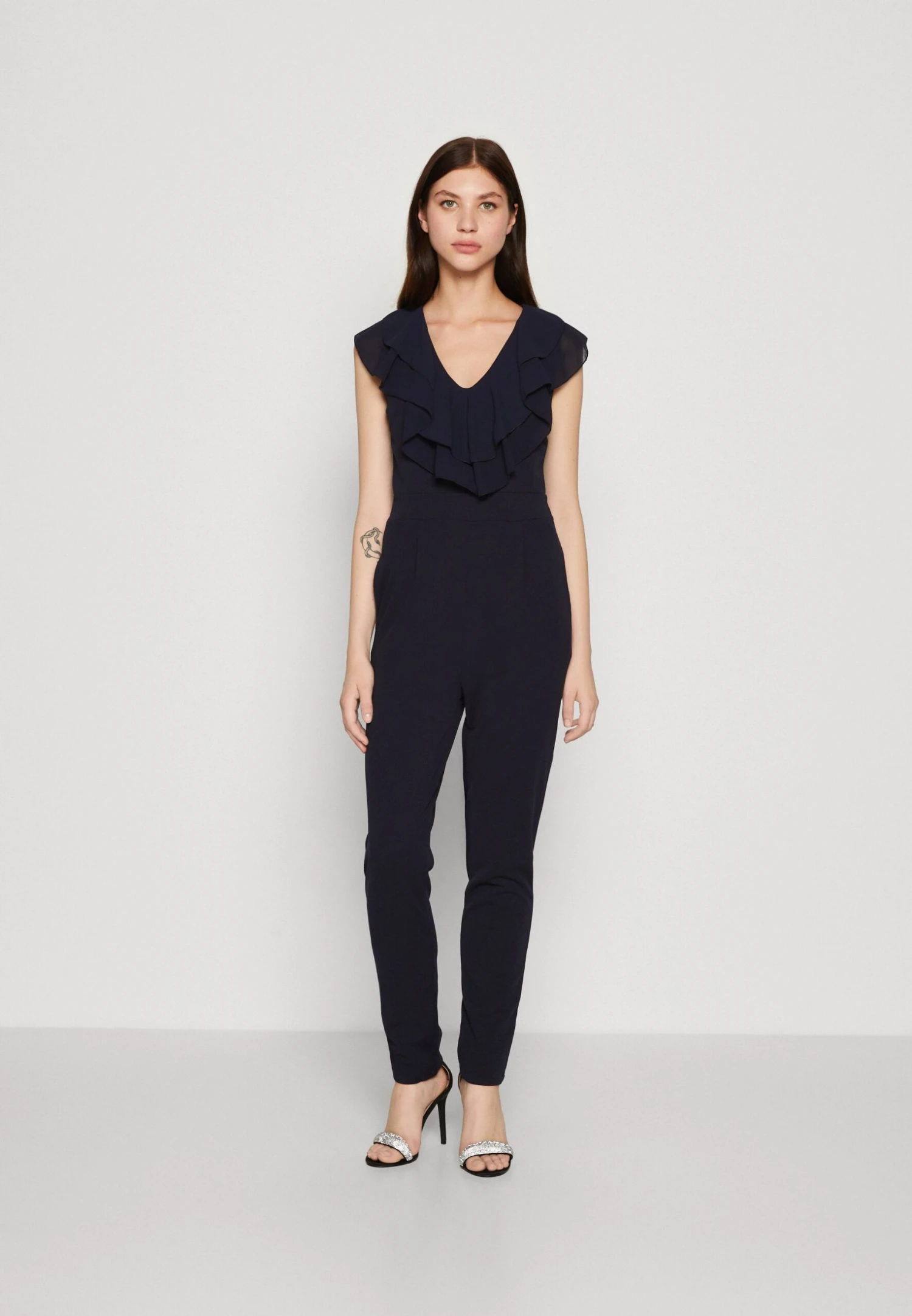 Wal G Priya Ruffle - Jumpsuit - Navy Blue 3 Wal G Priya Ruffle - Jumpsuit - Navy Blue