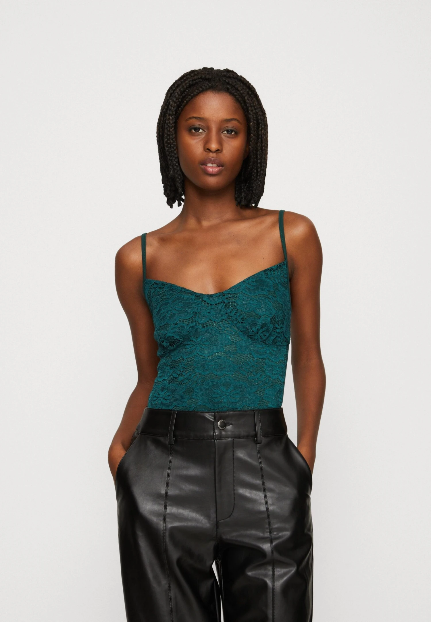 Wal G Benny Bodysuit - T-Shirt Print - Forest Green 3 Wal G Benny Bodysuit - T-Shirt Print - Forest Green