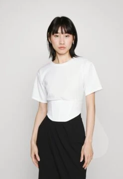 Wal G Hani Corset Top - T-Shirt Basic - White