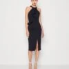 Wal G Sasha Frill Neck Midi Dress - Jerseyjurk - Navy Blue 1 Wal G Sasha Frill Neck Midi Dress - Jerseyjurk - Navy Blue -Wal G 2739905d89c244b984e0e1cab3acfd8b