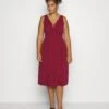 Kandy V Neck Midi - Jurk - Wine -Wal G 2d225a4b1e5842b5a1fa63966484dd59