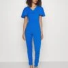 Liyavi Cape Sleeve- Jumpsuit - Electric Blue 2 Liyavi Cape Sleeve- Jumpsuit - Electric Blue -Wal G 3310d2719c2b48e998a2a65ea921e2a7