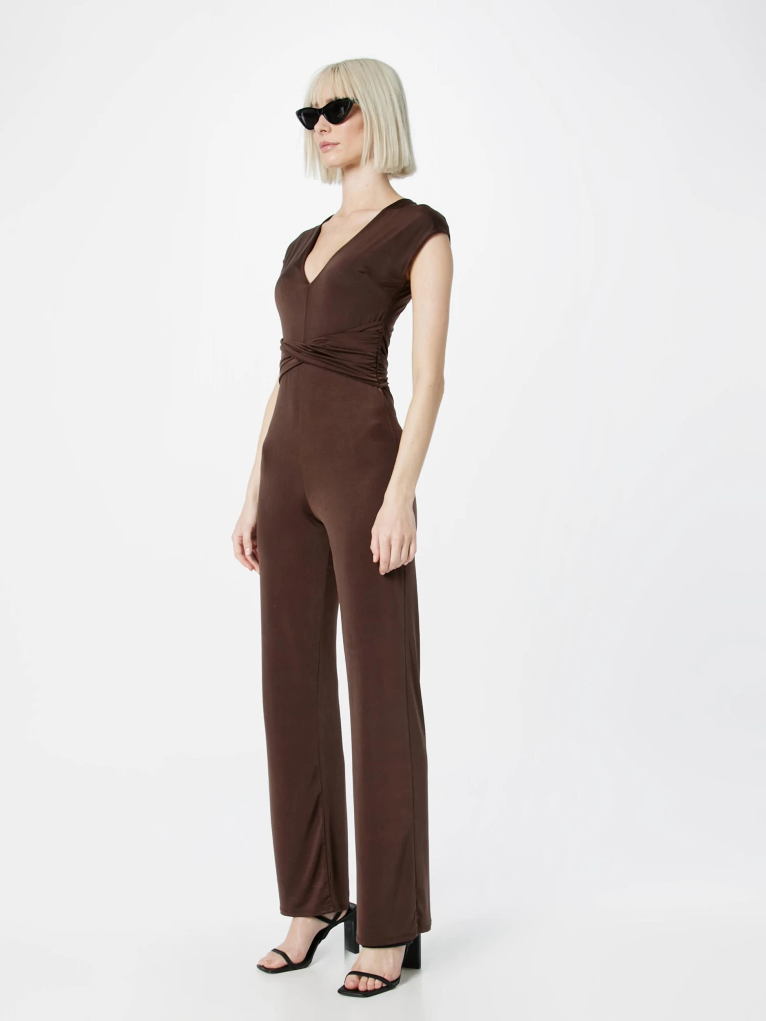 Wal G Lange Jumpsuits Jumpsuit HALA Dames Chocoladebruin 7 Wal G Lange Jumpsuits Jumpsuit HALA Dames Chocoladebruin - Afbeelding 5