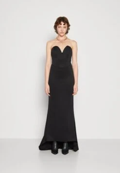 Wal G Maddy V Neck Maxi - Jerseyjurk - Black