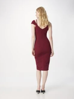 Wal G Kokerjurken Kokerjurk REVRA Dames Wijnrood -Wal G 40b86ec59eb7701d4ab7907a514e22b1