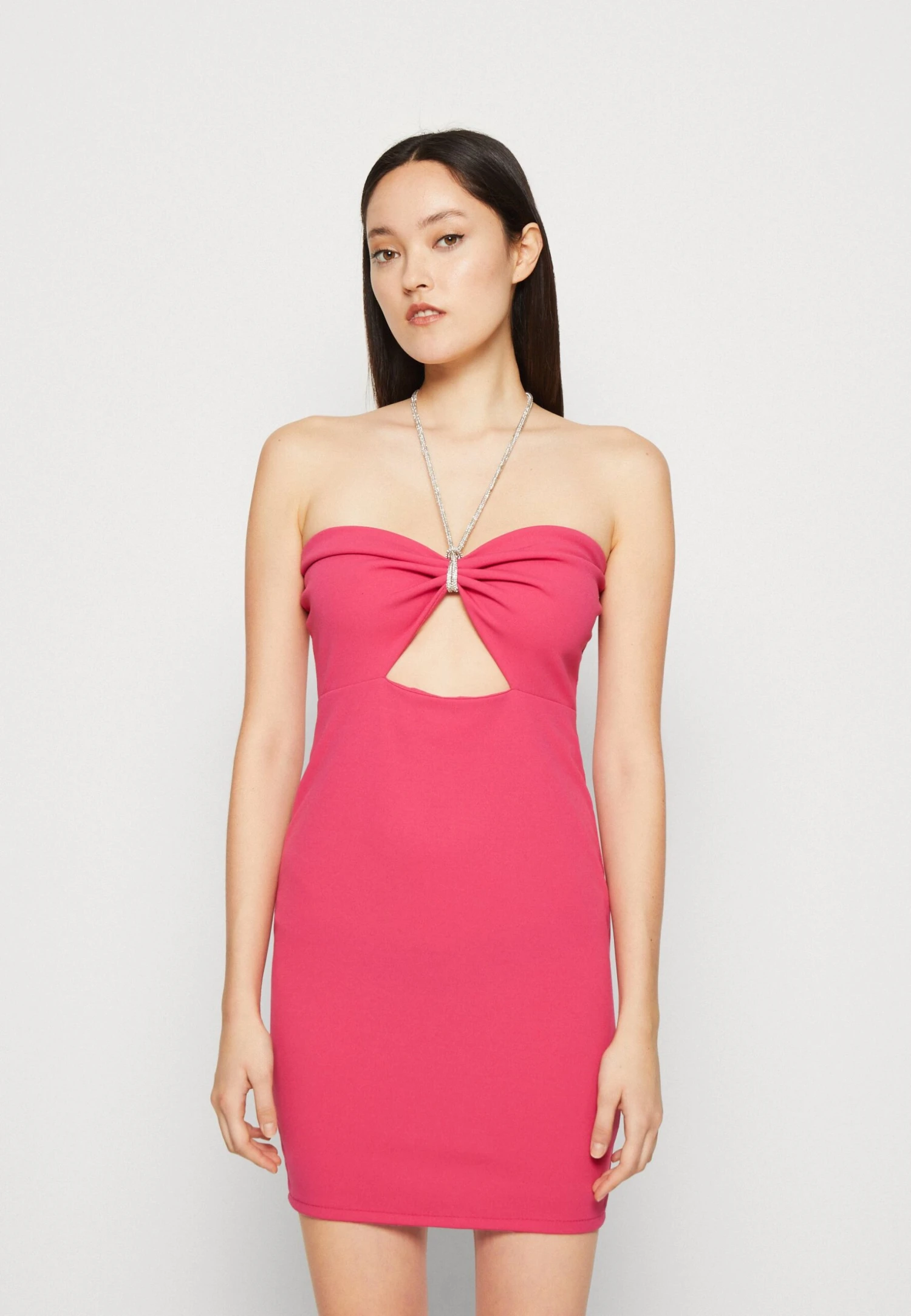Wal G Winona Cut Out Mini - Jerseyjurk - Fuchsia 3 Wal G Winona Cut Out Mini - Jerseyjurk - Fuchsia