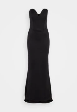 Wal G Maddy V Neck Maxi - Jerseyjurk - Black -Wal G 4460d37322484170b14460ff66d779a6