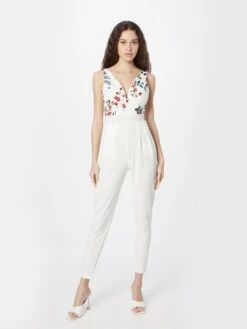 Wal G Lange Jumpsuits Jumpsuit Dames Wit -Wal G 446e72061ee981dfcf7b2693fe0a1675