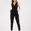 Wal G V Neck - Jumpsuit - Black 1 Wal G V Neck - Jumpsuit - Black -Wal G 45fc501fe81442cc80bfeeefef284ffc