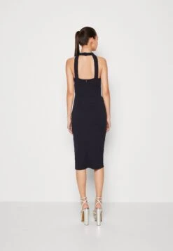 Wal G Sasha Frill Neck Midi Dress - Jerseyjurk - Navy Blue 10 Wal G Sasha Frill Neck Midi Dress - Jerseyjurk - Navy Blue -Wal G 4b095aa227be4fb0bb0208841ab10fee