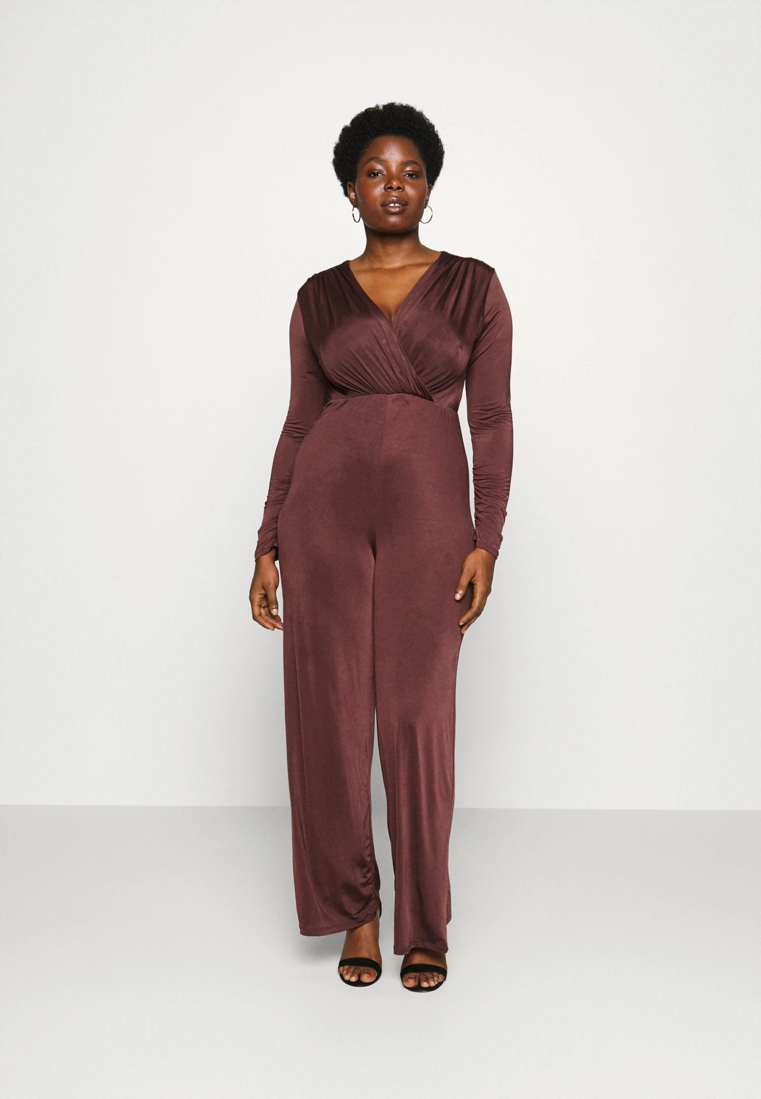 Curve Cece- Jumpsuit - Chocolate Brown 3 Curve Cece- Jumpsuit - Chocolate Brown