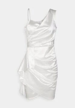 Wal G Tanya Ruffle Mini - Cocktailjurk - White -Wal G 4ffc85b83d814b03ab1b818f1b3fdad2