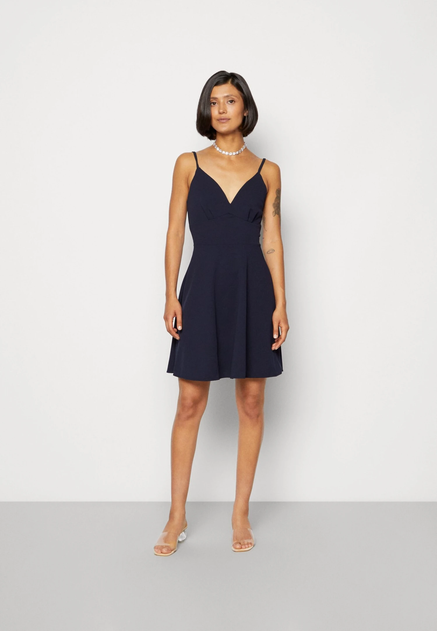 Wal G Jina Skater Dress - Jerseyjurk - Navy Blue 3 Wal G Jina Skater Dress - Jerseyjurk - Navy Blue