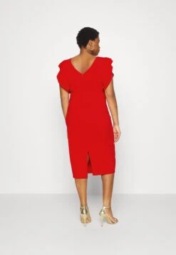 Rusie Ruffle Midi - Cocktailjurk - Red -Wal G 54cbe99f697147ac836c9f4c37b013b9