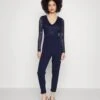 Wal G Blake Long Sleeve - Jumpsuit - Navy Blue -Wal G 558fccaad6dd42c8880822aec02fe802