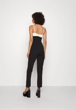 Wal G Janya Contrast Jumpsuit- Jumpsuit - Black/White -Wal G 5b8a5d79dfca4b96914891dd6730ef6b