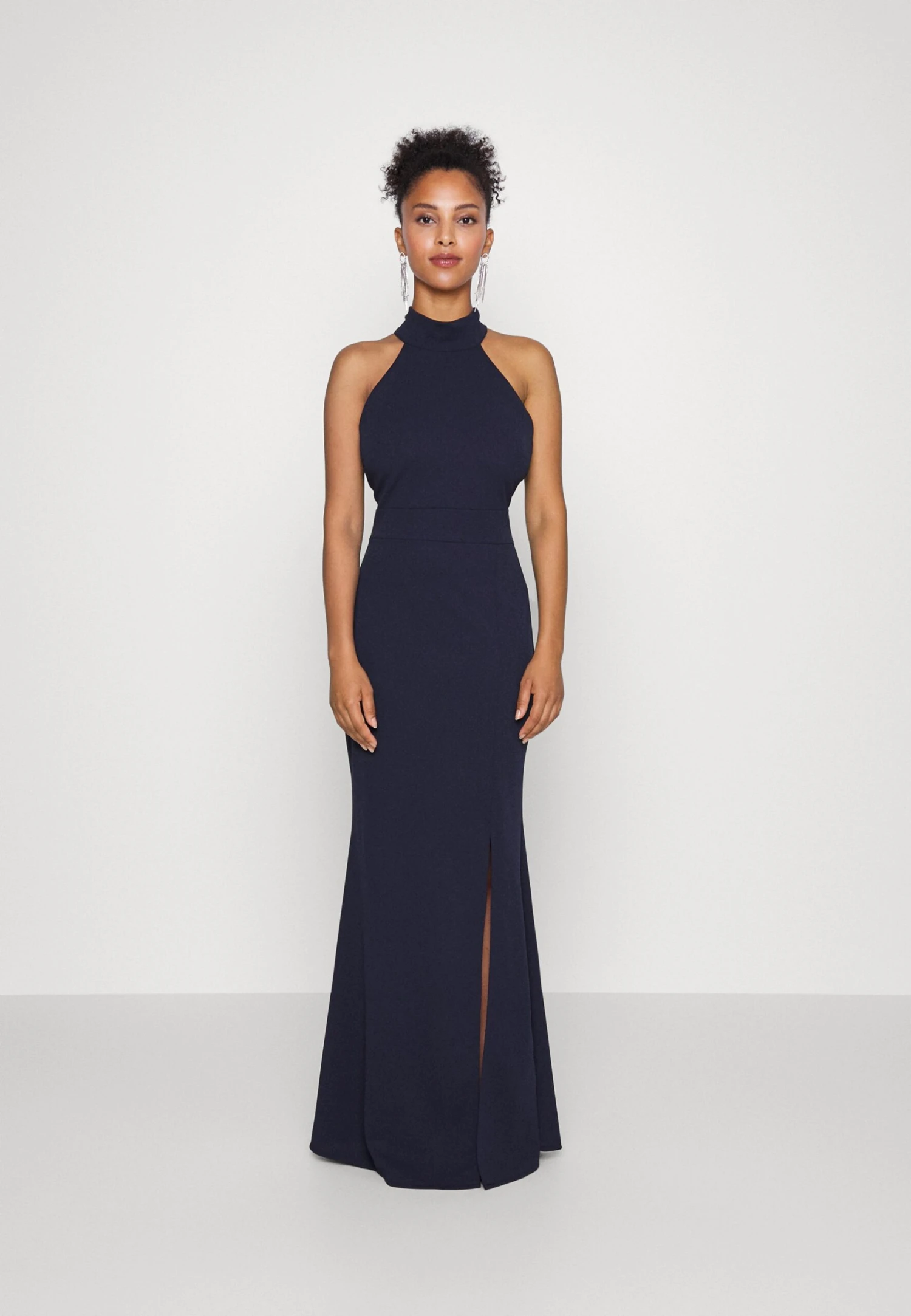 Halter Neck Maxi Dress - Cocktailjurk - Navy Blue 3 Halter Neck Maxi Dress - Cocktailjurk - Navy Blue