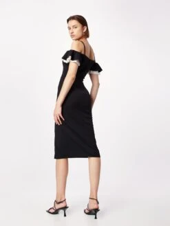 Wal G Midi Jurken Jurk SIMAH Dames Zwart -Wal G 5e10b6cc148c46236822da951e42d8a9