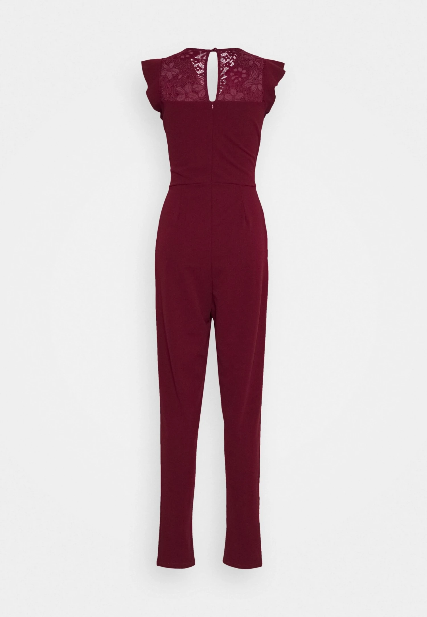 Frill Sleeve - Jumpsuit - Wine 4 Frill Sleeve - Jumpsuit - Wine - Afbeelding 2