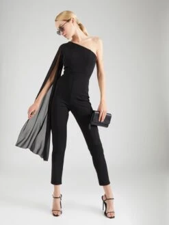 Wal G Lange Jumpsuits Jumpsuit LOURA Dames Zwart -Wal G 619864e8606c3ef790edadc8f8239d23