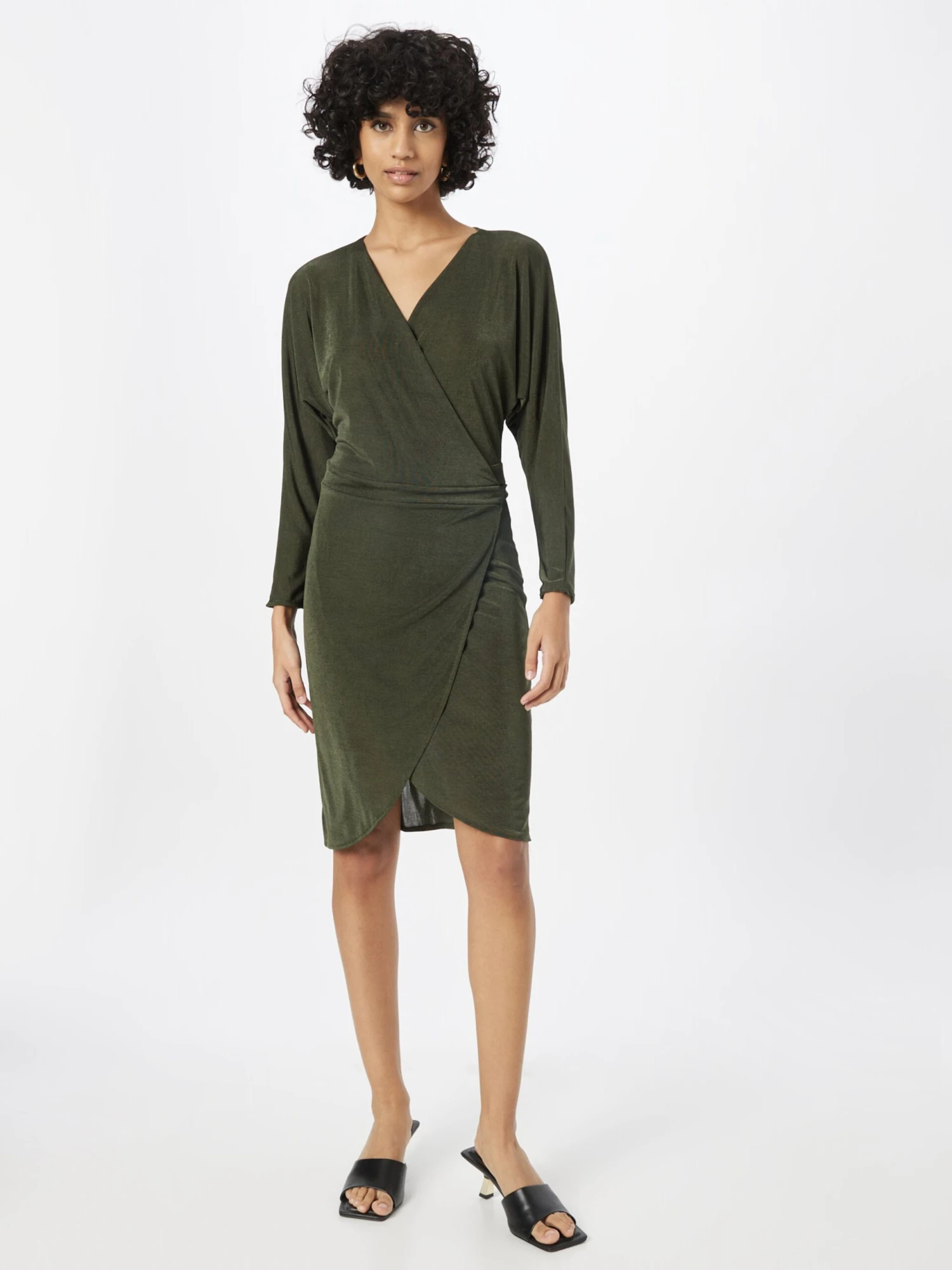 Wal G Mini Jurken Jurk Dames Donkergroen 5 Wal G Mini Jurken Jurk Dames Donkergroen - Afbeelding 3