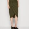 Wal G Aliya Knot Midi Skirt - Kokerrok - Dark Khaki 1 Wal G Aliya Knot Midi Skirt - Kokerrok - Dark Khaki -Wal G 662322da39bc4a6695f285b2f840e24d