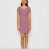 Wal G Gary Bodycon Dress - Jerseyjurk - Mauve Pink -Wal G 680dec9fe95d47d9ac66430c1549dfae
