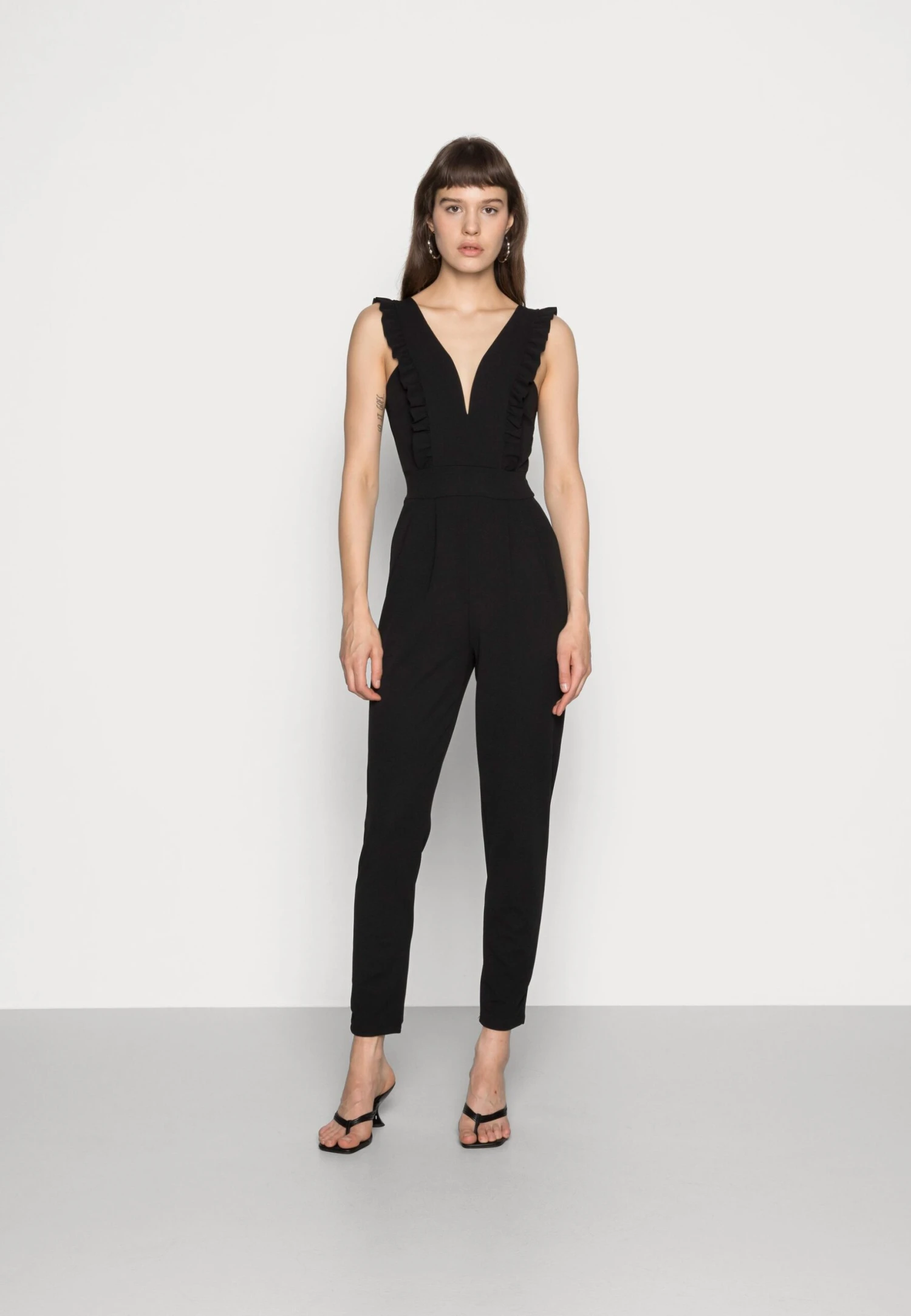 Wal G Rayna Ruffled- Jumpsuit - Black 3 Wal G Rayna Ruffled- Jumpsuit - Black