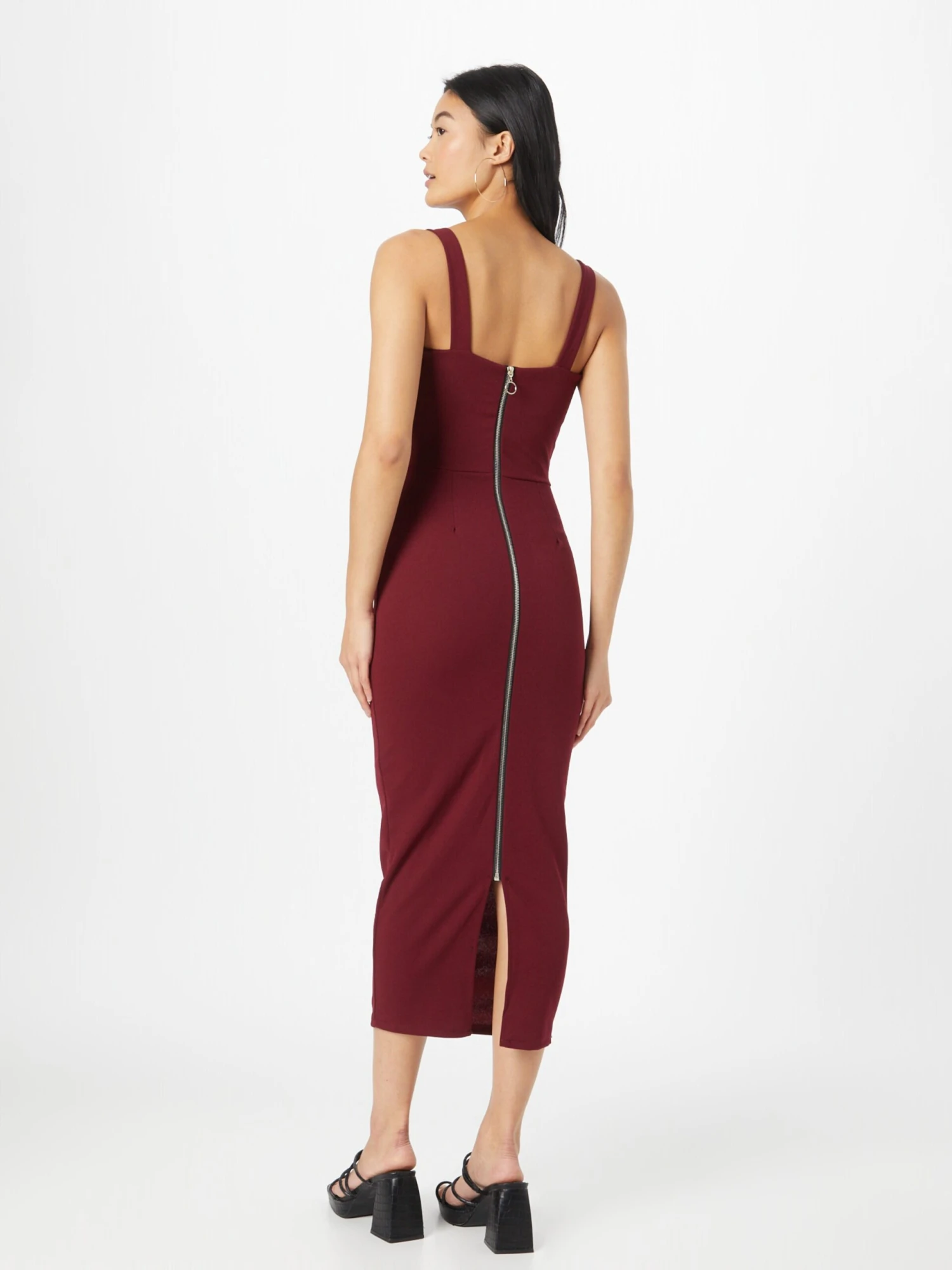 Wal G Jerseyjurken Jurk BRODY Dames Wijnrood 6 Wal G Jerseyjurken Jurk BRODY Dames Wijnrood - Afbeelding 4