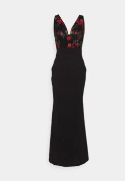 Wal G Embroidered Lace Maxi - Cocktailjurk - Black/Red -Wal G 709f67fcc38043b5893086a8c33576a3