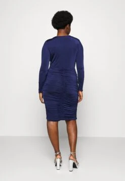 Gabriella Rouched - Etui-Jurk - Navy Blue -Wal G 7856f303f0cc4f139ac0f24b73eec60a