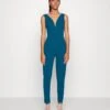 Wal G V Neck - Jumpsuit - Dark Teal Blue 1 Wal G V Neck - Jumpsuit - Dark Teal Blue -Wal G 7a895667fffb415fa0fd3fcadcff104d