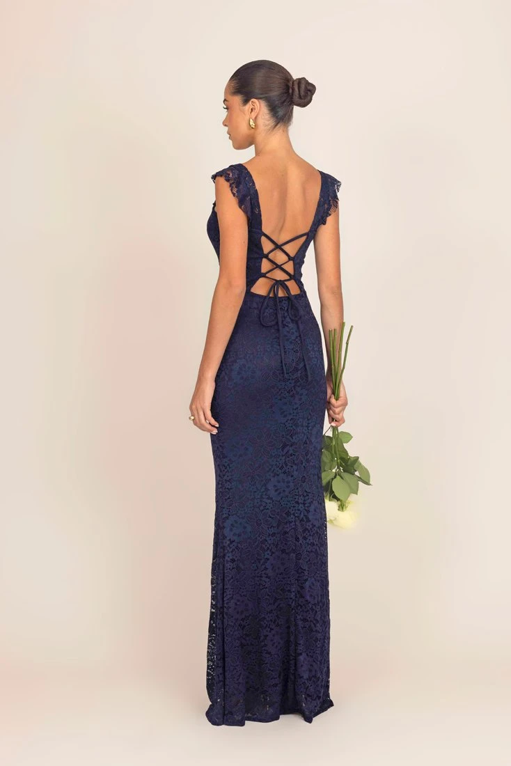 Wal G AMI MAXI DRESS - Galajurk - Navy Blue 5 Wal G AMI MAXI DRESS - Galajurk - Navy Blue - Afbeelding 3