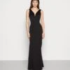Wal G V Neck Maxi - Galajurk - Black -Wal G 7c0eec385dd84af885b996a8ee393b94