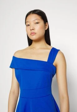 Wal G Noelle Off The Shoulder Skater - Jerseyjurk - Electric Blue -Wal G 7d002c33869943f5a8d8e2c3438bab3c