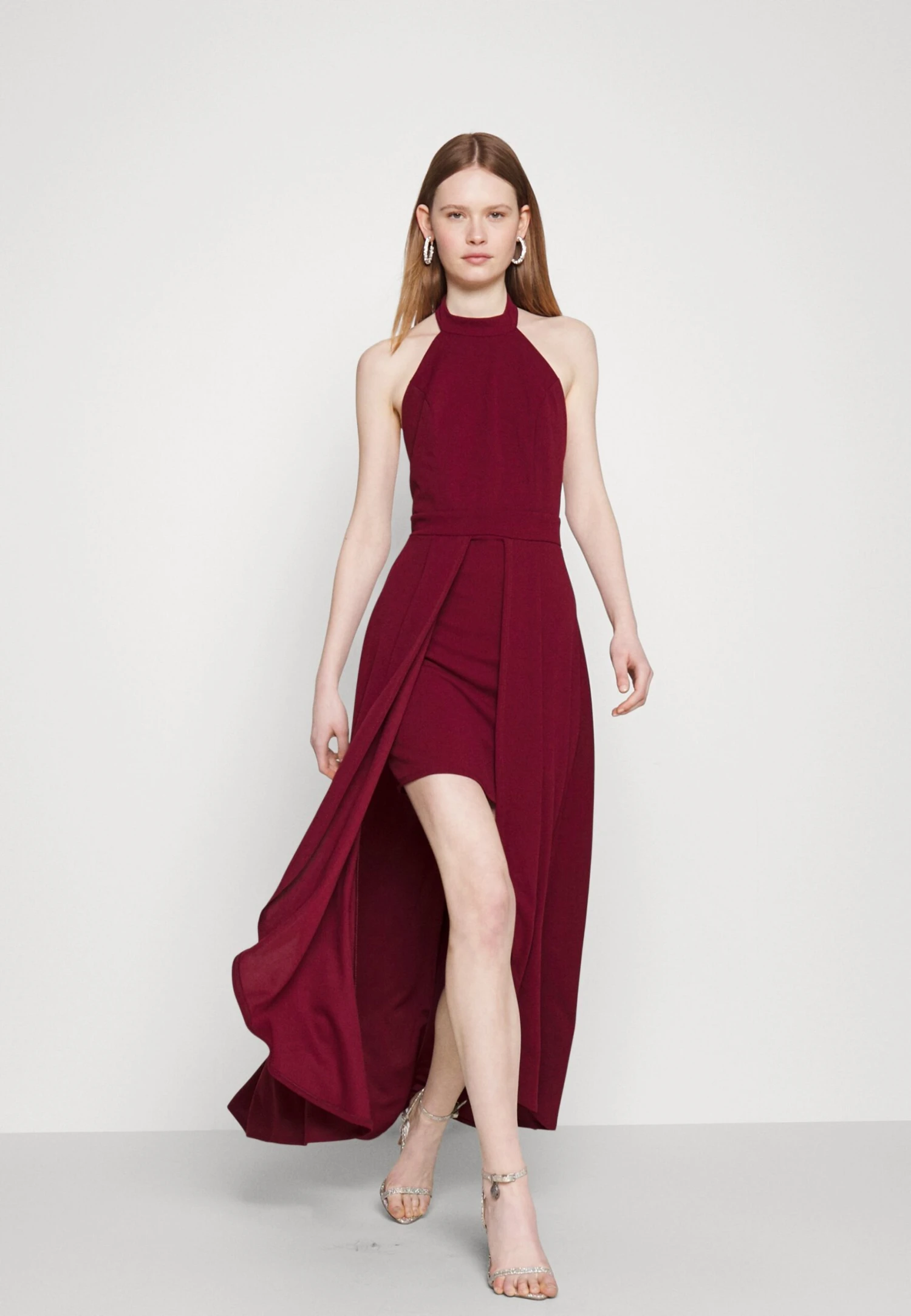 Wal G Yanny Halter Neck Bodycon - Galajurk - Berry Wine 6 Wal G Yanny Halter Neck Bodycon - Galajurk - Berry Wine - Afbeelding 4