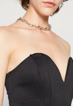 Wal G Maddy V Neck Maxi - Jerseyjurk - Black -Wal G 7e0f98db477c48b8bd11d613dab2a8bf