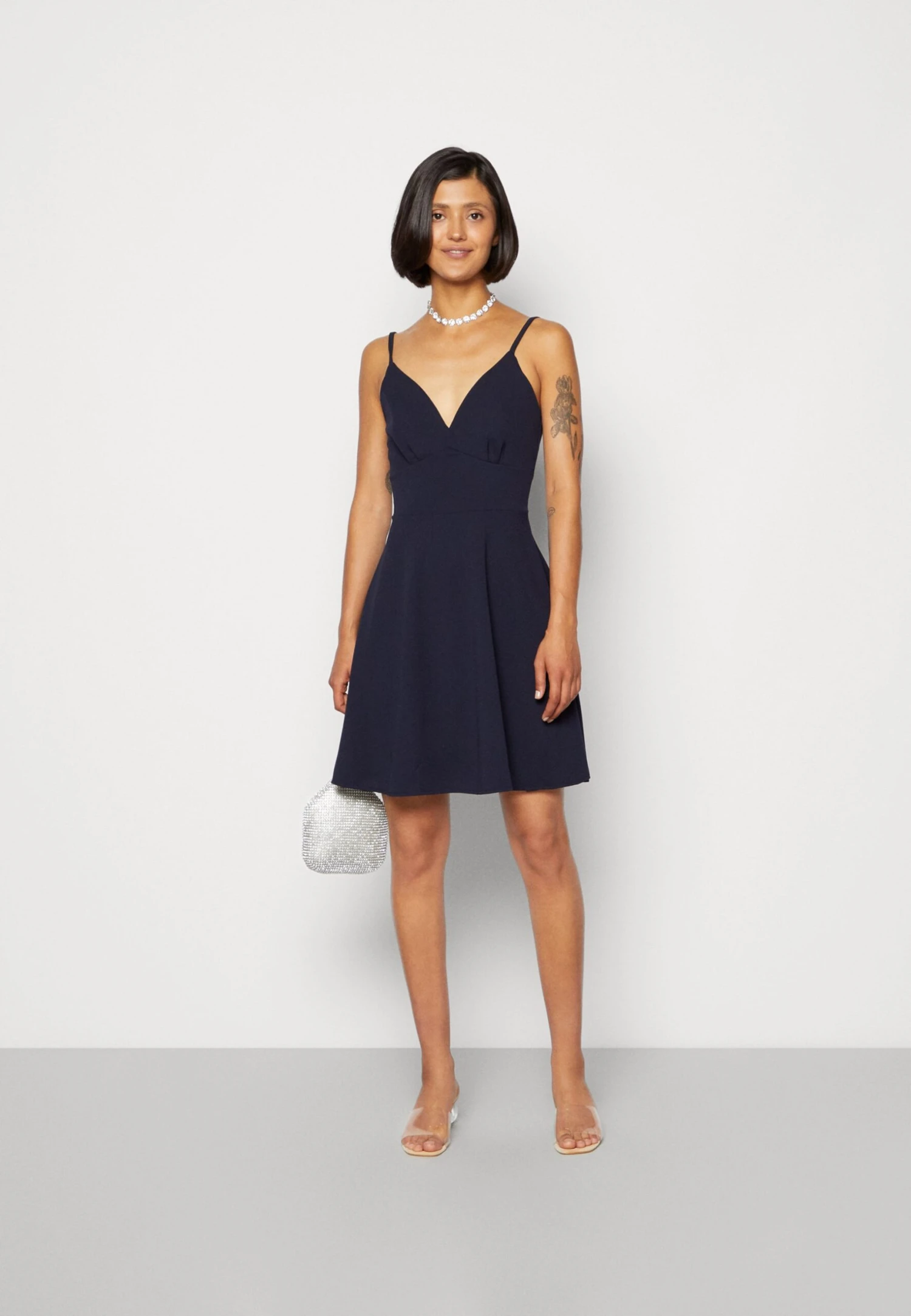 Wal G Jina Skater Dress - Jerseyjurk - Navy Blue 4 Wal G Jina Skater Dress - Jerseyjurk - Navy Blue - Afbeelding 2