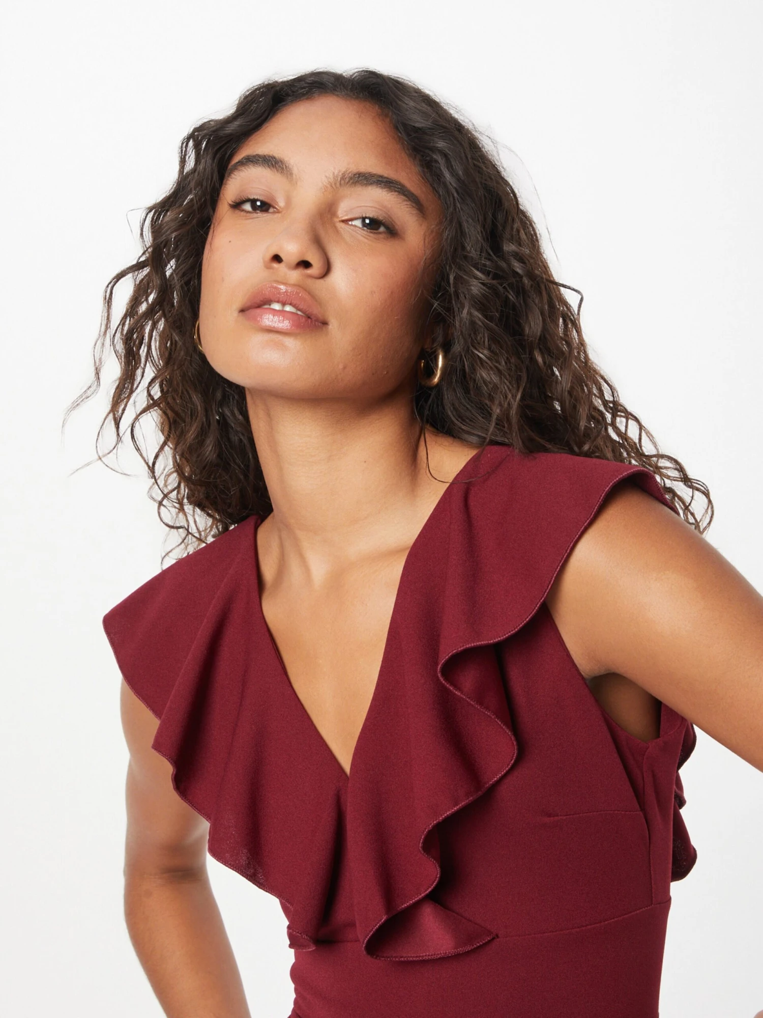 Wal G Cocktailjurken Cocktailjurk HIMANI Dames Wijnrood 4 Wal G Cocktailjurken Cocktailjurk HIMANI Dames Wijnrood - Afbeelding 2