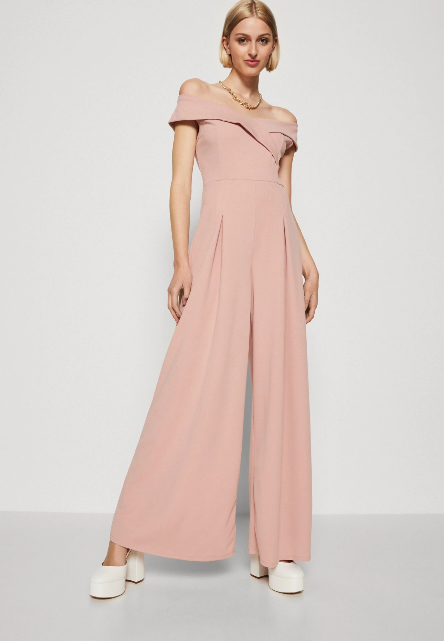 Wal G Nancy Off Shoulder - Jumpsuit - Blush Pink 6 Wal G Nancy Off Shoulder - Jumpsuit - Blush Pink - Afbeelding 4