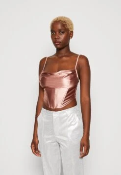 Wal G Christian Corset Crop - Top - Dusty Pink