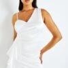 Wal G Tanya Ruffle Mini - Cocktailjurk - White -Wal G 8936e454c45f4b0f8cbce30b88ef38f9